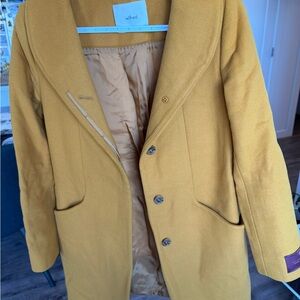 Women’s Wilfred Cocoon Wool & Cashmere Dark-Mustard Coat